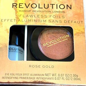 Revolution Makeup Eyeshadow Pallet Flawless Foil Rose Gold New